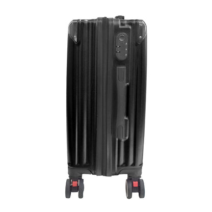 Troler voiaj, Naimeed D5391L, 4 roti duble 360 grade, ABS, inchidere cifru, Negru, 50x31x79cm