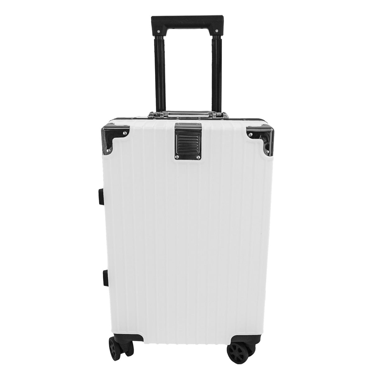 Troler, cabina avion, Naimeed D5392S, Premium Voyage, 4 roti duble 360 grade, ABS, inchidere cifru, Alb, 34x23x55cm