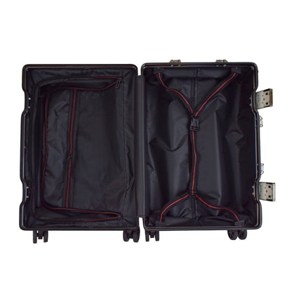 Troler, bagaj de cala, Naimeed D5393L, Premium Voyage, 4 roti duble 360 grade, ABS, inchidere cifru, Galben, 44x29x71cm