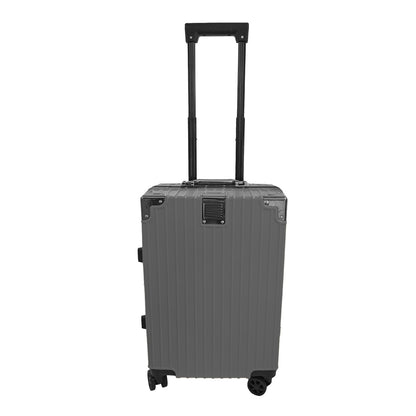 Troler, bagaj de cala, Naimeed D5394L, Premium Voyage, 4 roti duble 360 grade, ABS, inchidere cifru, Gri, 44x29x71cm