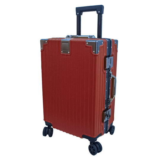 Troler, bagaj de cala, Naimeed D5395L, Premium Voyage, 4 roti duble 360 grade, ABS, inchidere cifru, Rosu, 44x29x71cm