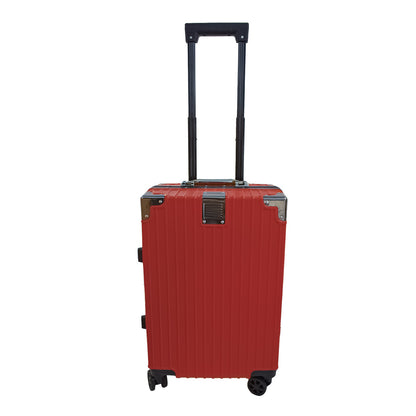Troler, cabina avion, Naimeed D5395S, Premium Voyage, 4 roti duble 360 grade, ABS, inchidere cifru, Rosu, 34x23x55cm