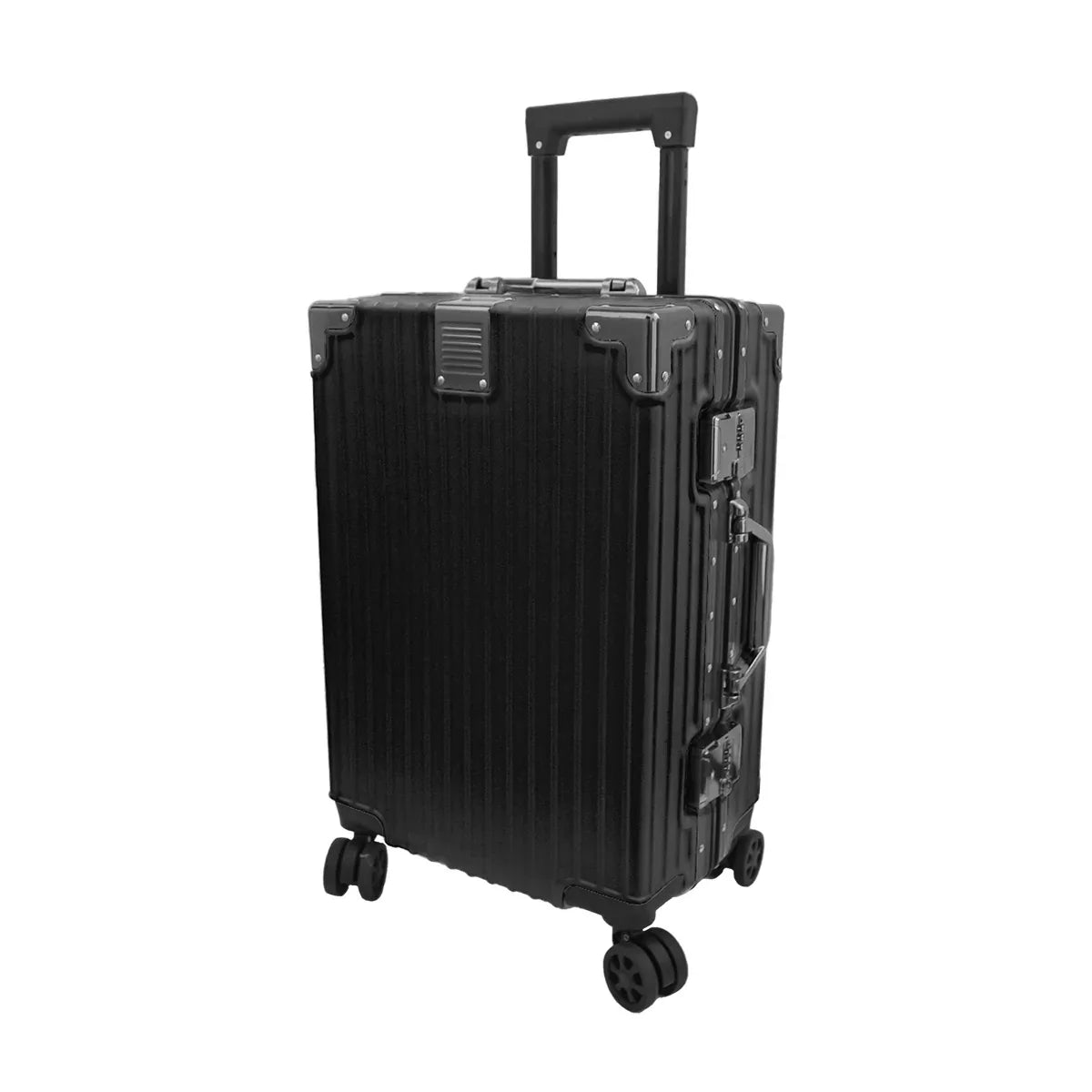 Troler, cabina avion, Naimeed D5396S, Premium Voyage, 4 roti duble 360 grade, ABS, inchidere cifru, Negru, 34x23x55cm - 221.ro