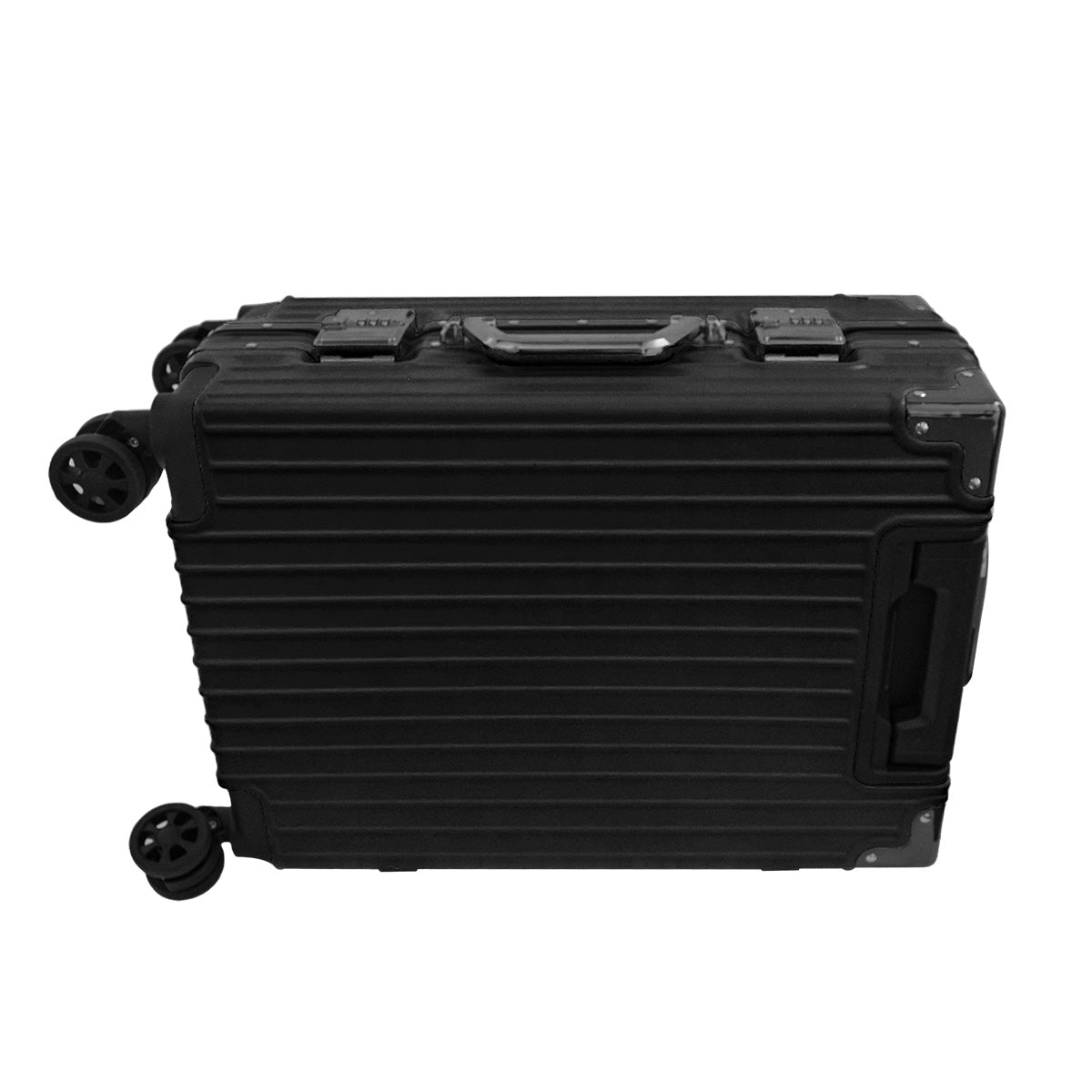 Troler, bagaj de cala, Naimeed D5397M, Premium Voyage, 4 roti duble 360 grade, ABS, inchidere cifru, Negru, 42x28x68cm