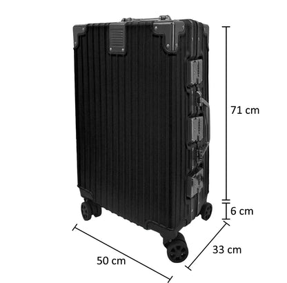 Troler, bagaj de cala, Naimeed D5397L, Premium Voyage, 4 roti duble 360 grade, ABS, inchidere cifru, Negru, 50x33x77cm - 221.ro