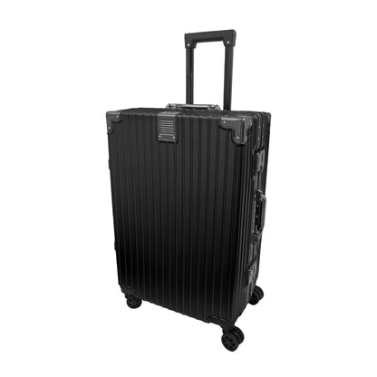 Troler, bagaj de cala, Naimeed D5397M, Premium Voyage, 4 roti duble 360 grade, ABS, inchidere cifru, Negru, 42x28x68cm