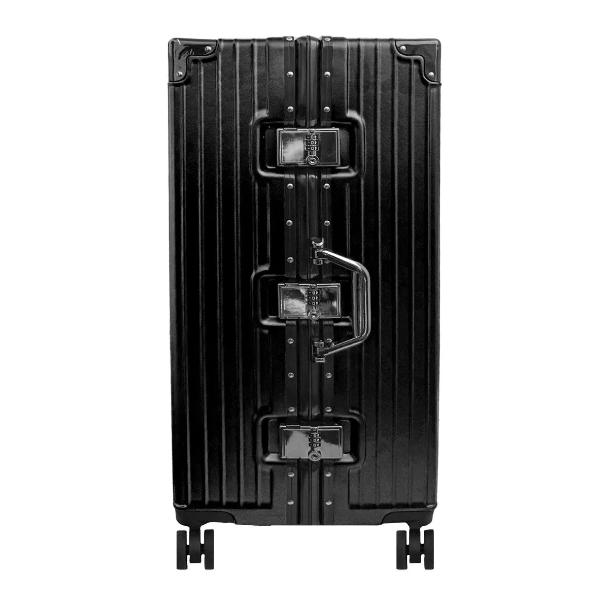 Troler, bagaj de cala, Naimeed D5397L, Premium Voyage, 4 roti duble 360 grade, ABS, inchidere cifru, Negru, 50x33x77cm - 221.ro
