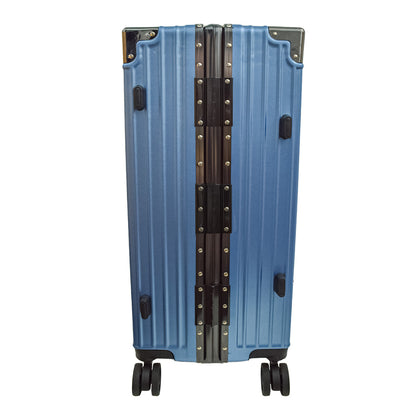 Troler, bagaj de cala, Naimeed D5398L, Premium Voyage, 4 roti duble 360 grade, ABS, inchidere cifru, Albastru, 50x33x77cm