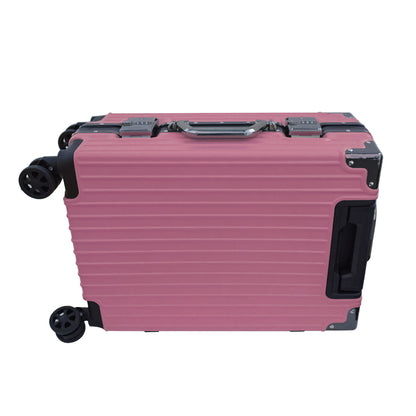 Troler, bagaj de cala, Naimeed D5399M, Premium Voyage, 4 roti duble 360 grade, ABS, inchidere cifru, Roz, 42x28x68cm
