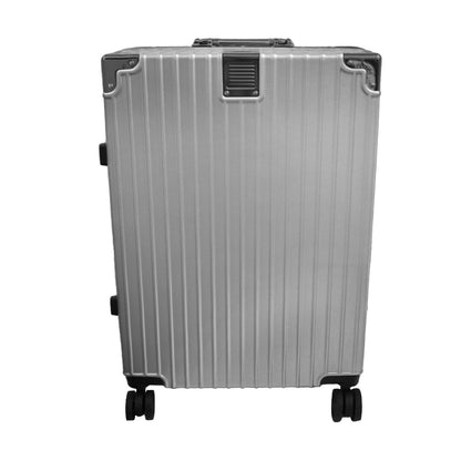 Troler, bagaj de cala, Naimeed D5400M, Premium Voyage, 4 roti duble 360 grade, ABS, inchidere cifru, Argintiu, 42x28x68cm