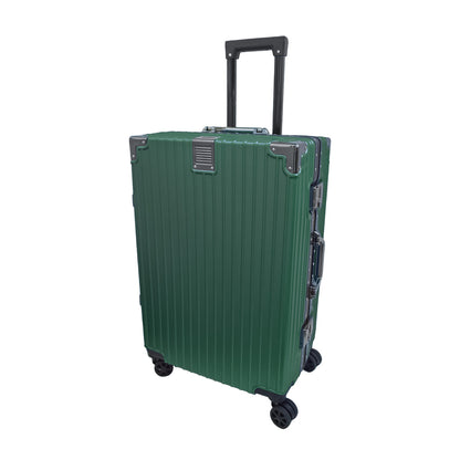 Troler, bagaj de cala, Naimeed D5401M, Premium Voyage, 4 roti duble 360 grade, ABS, inchidere cifru, Verde, 42x28x68cm