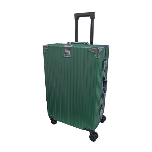 Troler, bagaj de cala, Naimeed D5401M, Premium Voyage, 4 roti duble 360 grade, ABS, inchidere cifru, Verde, 42x28x68cm