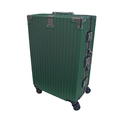 Troler, bagaj de cala, Naimeed D5401L, Premium Voyage, 4 roti duble 360 grade, ABS, inchidere cifru, Verde, 50x33x77cm