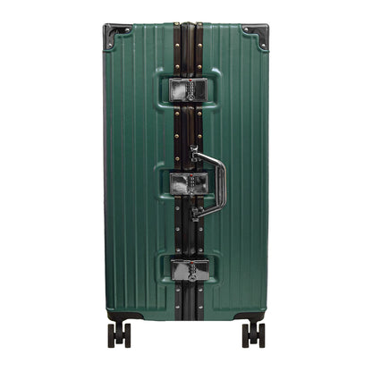 Troler, bagaj de cala, Naimeed D5401L, Premium Voyage, 4 roti duble 360 grade, ABS, inchidere cifru, Verde, 50x33x77cm