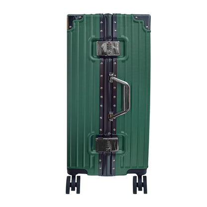 Troler, bagaj de cala, Naimeed D5401M, Premium Voyage, 4 roti duble 360 grade, ABS, inchidere cifru, Verde, 42x28x68cm