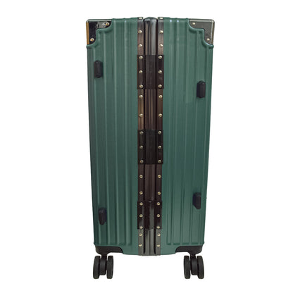 Troler, bagaj de cala, Naimeed D5401L, Premium Voyage, 4 roti duble 360 grade, ABS, inchidere cifru, Verde, 50x33x77cm