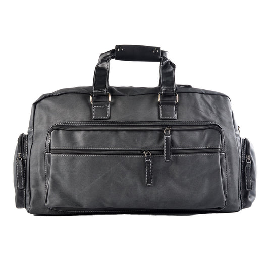 Geanta voiaj, pentru avion, piele ecologica, Naimeed D5407, Companion, Gri, 48x17x27cm