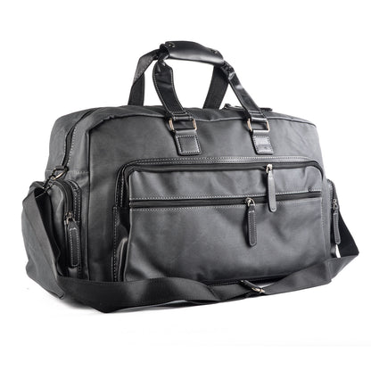 Geanta voiaj, pentru avion, piele ecologica, Naimeed D5407, Companion, Gri, 48x17x27cm