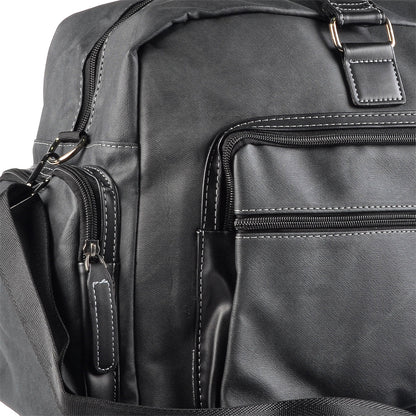Geanta voiaj, pentru avion, piele ecologica, Naimeed D5407, Companion, Gri, 48x17x27cm