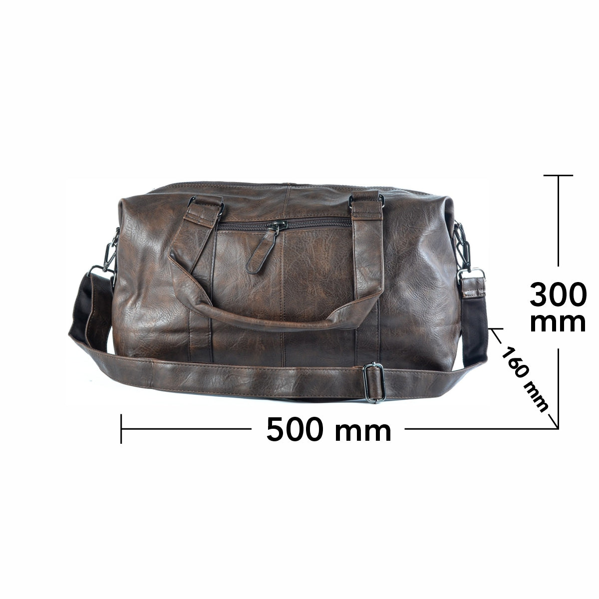 Geanta voiaj, pentru avion, piele ecologica, Naimeed D5413, Companion, Maro inchis, 50x16x30cm