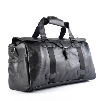 Geanta voiaj, pentru avion, piele ecologica, Naimeed D5415, Companion, Negru, 48x20x23cm