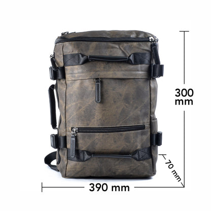 Geanta voiaj, pentru avion, piele ecologica, Naimeed D5421, Companion, Verde militar, 45x15x30cm