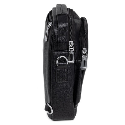 Borseta barbati, de umar, piele ecologica, Naimeed D5432, Companion, Negru, 17x8x23cm