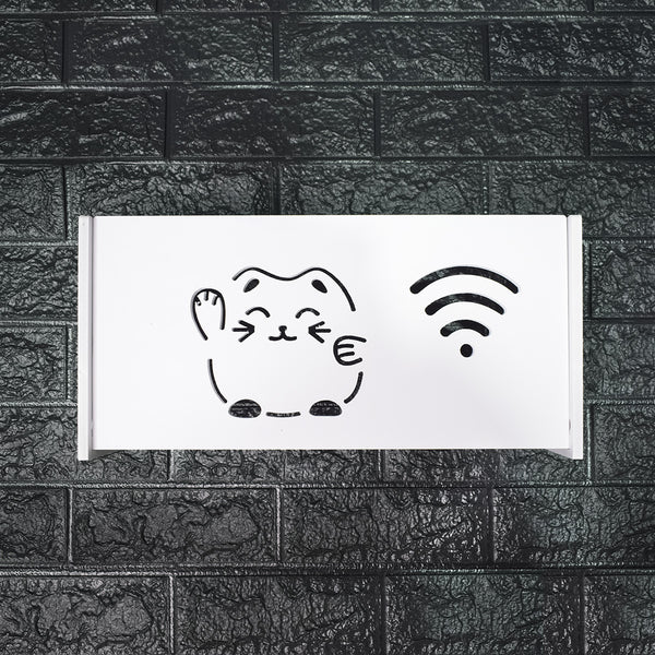 Raft suport Router Wireless, pentru mascare fire si echipament WIFI, D5540, 40*20*9.5cm