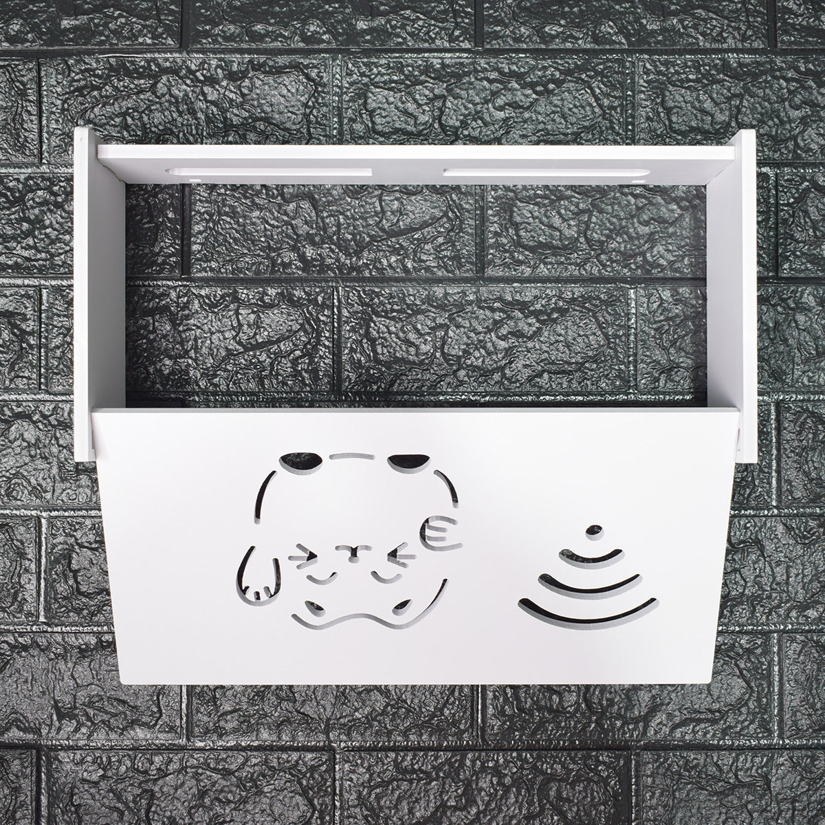 Raft suport Router Wireless, pentru mascare fire si echipament WIFI, D5540, 40*20*9.5cm