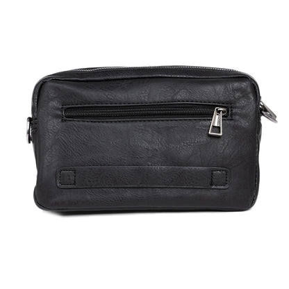 Borseta barbati, de umar, piele ecologica, Naimeed D5443, Companion, Negru, 15x6x23cm