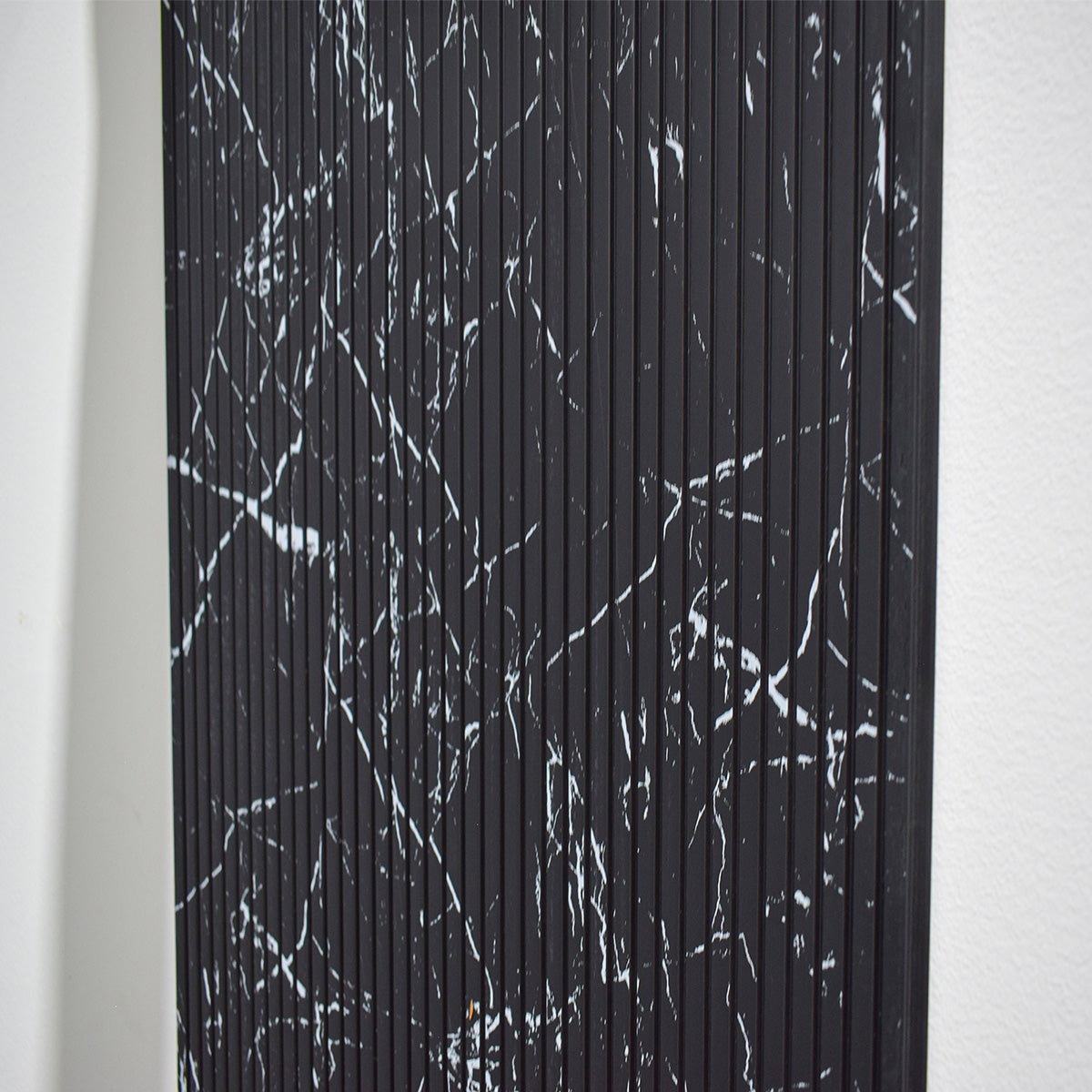 Set 5 panouri decorative, riflaj, polimer rigid, Naimeed D5461, 270x30x0.5cm, Negru