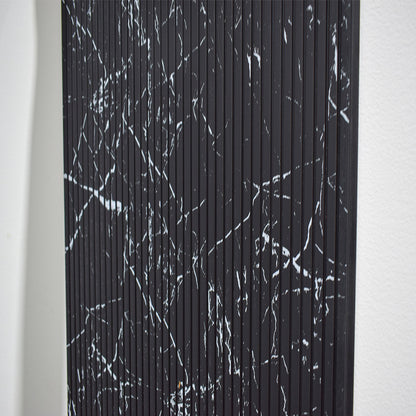 Set 5 panouri decorative, riflaj, polimer rigid, Naimeed D5461, 270x30x0.5cm, Negru