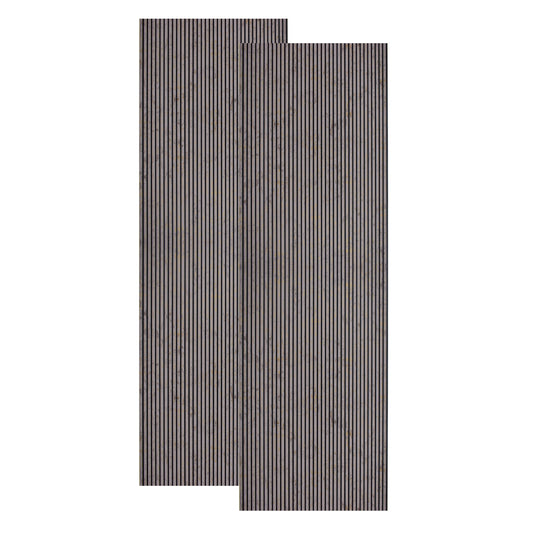 Set 2 panouri decorative, riflaj, polimer rigid, Naimeed D5462, 270x30x0.5cm, Crem