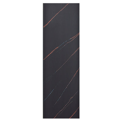 Set 5 panouri decorative, riflaj, polimer rigid, Naimeed D5464, 270x30x0.5cm, Negru