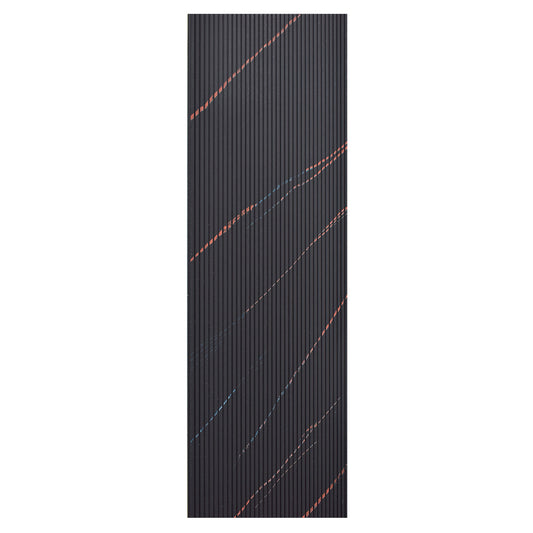 Set 5 panouri decorative, riflaj, polimer rigid, Naimeed D5464, 270x30x0.5cm, Negru