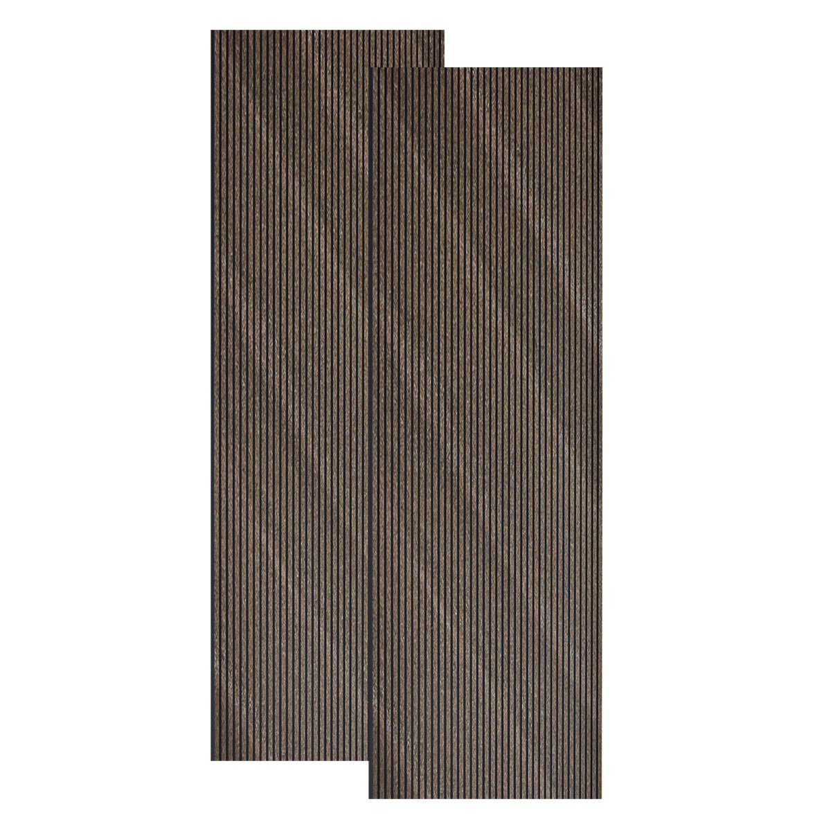 Set 2 panouri decorative, riflaj, polimer rigid, Naimeed D5465, 270x30x0.5cm, Maro