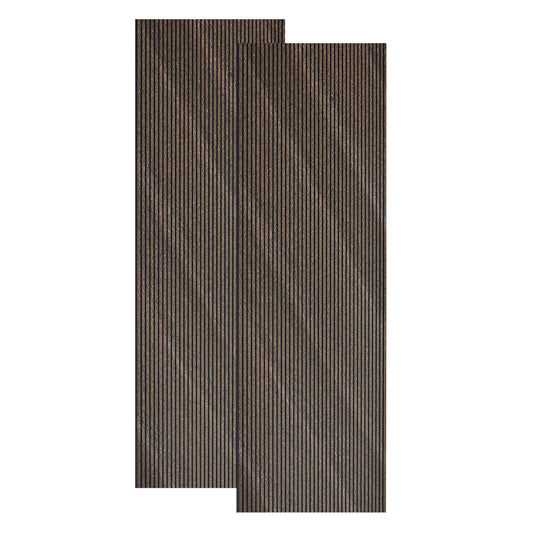 Set 2 panouri decorative, riflaj, polimer rigid, Naimeed D5465, 270x30x0.5cm, Maro