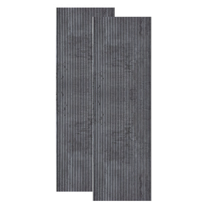 Set 2 panouri decorative, riflaj, polimer rigid, Naimeed D5466, 270x30x0.5cm, Gri