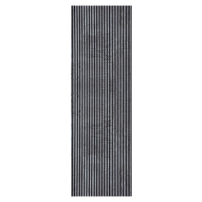 Set 5 panouri decorative, riflaj, polimer rigid, Naimeed D5466, 270x30x0.5cm, Gri