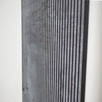 Set 2 panouri decorative, riflaj, polimer rigid, Naimeed D5466, 270x30x0.5cm, Gri