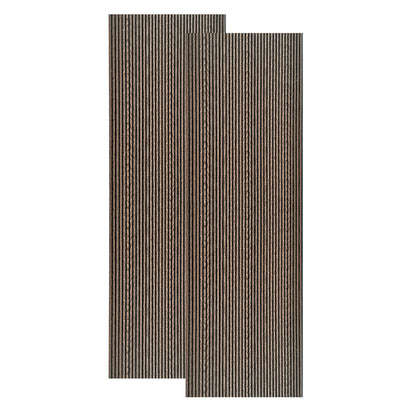 Set 2 panouri decorative, riflaj, polimer rigid, Naimeed D5467, 270x30x0.5cm, Maro