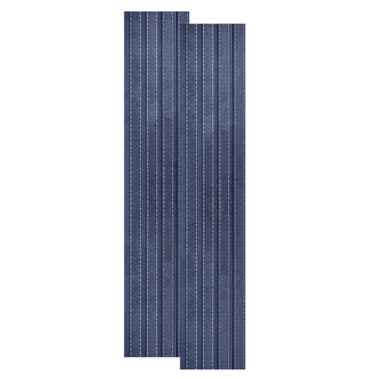 Set 2 panouri decorative, riflaj, polimer rigid, Naimeed D5469, 270x16x1cm, Albastru