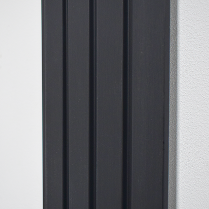 Set 2 panouri decorative, riflaj, polimer rigid, Naimeed D5470, 270x16x1cm, Negru