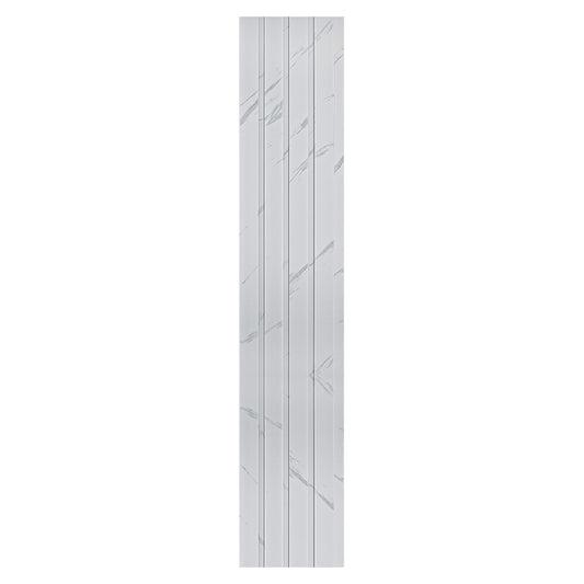 Set 2 panouri decorative, riflaj, polimer rigid, Naimeed D5471, 270x16x1cm, Alb