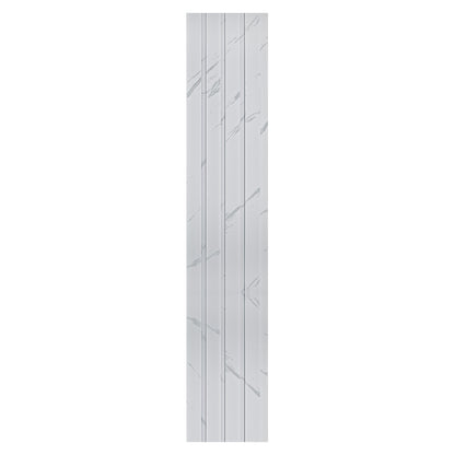 Set 5 panouri decorative, riflaj, polimer rigid, Naimeed D5471, 270x16x1cm, Alb