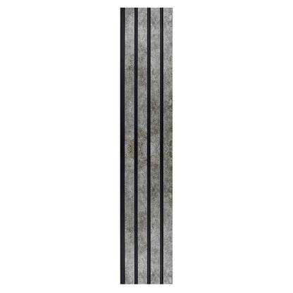 Set 2 panouri decorative, riflaj, polimer rigid, Naimeed D5472, 270x16x1cm, Gri