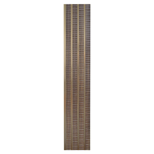 Set 5 panouri decorative, riflaj, polimer rigid, Naimeed D5473, 270x16x1cm, Maro/Auriu