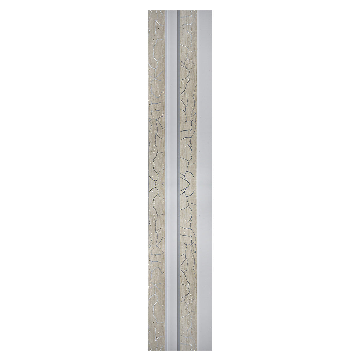 Set 5 panouri decorative, riflaj, polimer rigid, Naimeed D5474, 270x12x2cm, Alb