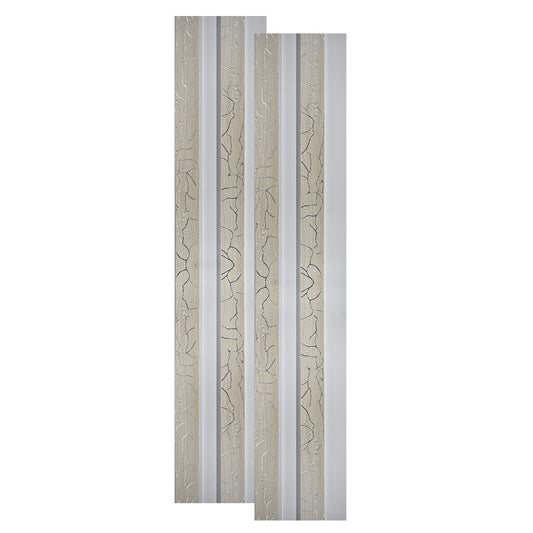 Set 2 panouri decorative, riflaj, polimer rigid, Naimeed D5474, 270x12x2cm, Alb