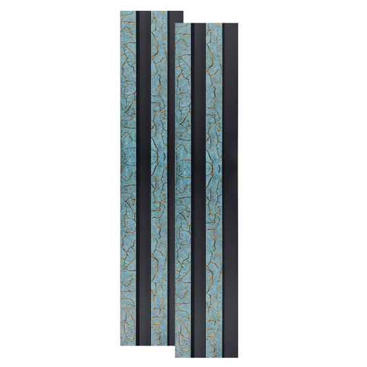 Set 2 panouri decorative, riflaj, polimer rigid, Naimeed D5476, 270x12x2cm, Turcoaz